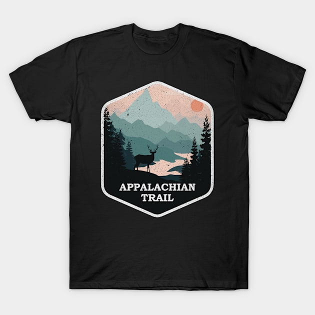 Vintage Appalachian Trail Retro Hiking Mountains Souvenir T-Shirt by kalponik